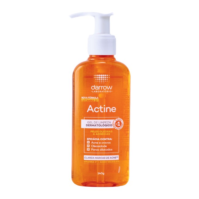 Gel de limpeza darrow actine pele oleosa e acneica 140g