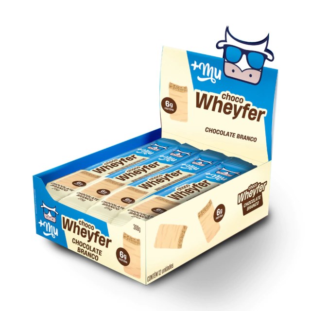 Barra wafer proteína mais mu chocolate branco